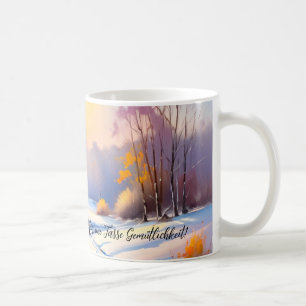 Winterlandschaft im Morgenlicht   Kaffeetasse