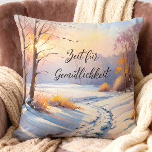 Winterlandschaft im Morgenlicht   Kissen