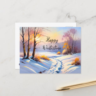 Winterlandschaft im Morgenlicht   Postkarte