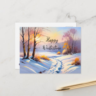 Winterlandschaft im Morgenlicht Postkarte