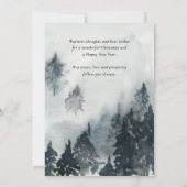 Winterlandschaft | Im Tiefwald Feiertagskarte (Rückseite)