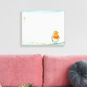 Winterlandschaft im Weißen Winter mit Robin Leinwanddruck (Insitu (Wohnzimmer))