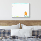 Winterlandschaft im Weißen Winter mit Robin Leinwanddruck (Insitu (Schlafzimmer))