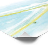 Winterlandschaft im Weißen Winter mit Robin Poster (Ecke)