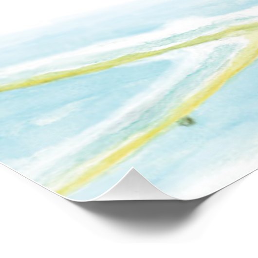 Winterlandschaft im Weißen Winter mit Robin Poster (Ecke)