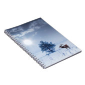Winterlandschaft in blauer Farbe. Einmaliger Baum Notizblock (Rechte Seite)