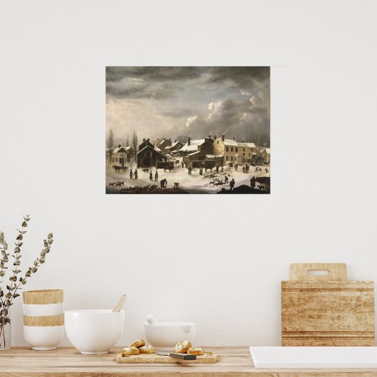 Winterlandschaft in Brooklyn Poster (Küche)