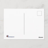 Winterlandschaft in der Abenddämmerung mit Hase | Postkarte (Rückseite)