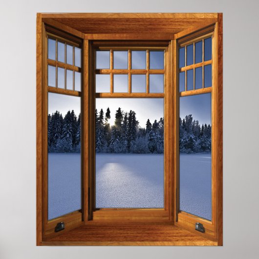 Winterlandschaft in der Holzbucht - Illusion Poster (Vorne)