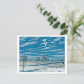 Winterlandschaft in der Mondlichtmalerei Postkarte (Stehend Vorderseite)