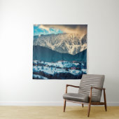 Winterlandschaft in Karpaten. Bran, Rom Wandteppich (Beispiel)