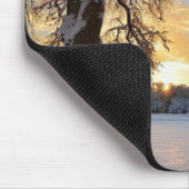 Winterlandschaft in Lettland Mousepad (Ecke)
