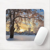 Winterlandschaft in Lettland Mousepad (Mit Mouse)
