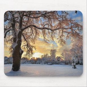 Winterlandschaft in Lettland Mousepad