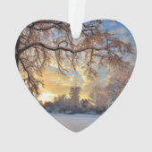 Winterlandschaft in Lettland Ornament (Rückseite)