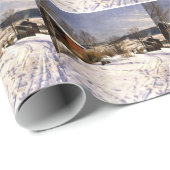 Winterlandschaft in Lillehammer, Dänemark Geschenkpapier (Rolleneckpunkt)