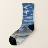 Winterlandschaft in Mondlicht-Socken von Farrer Socken (Links - Außen)