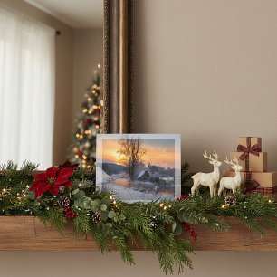 Winterlandschaft individuelle Weihnachtsfeier Fotoplatte