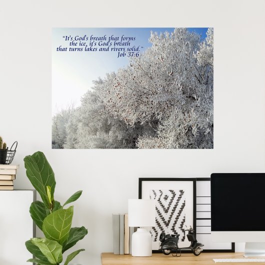 Winterlandschaft Inspiration Poster (Heimbüro)