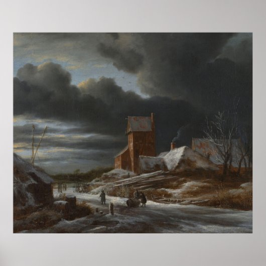 Winterlandschaft, Jacob Isaacksz. van Ruisdael, c. Poster (Vorne)