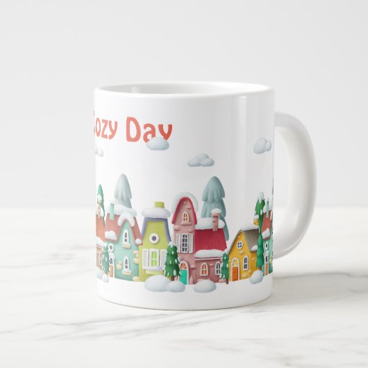 Winterlandschaft Jumbo-Tasse (Vorderseite Rechts)