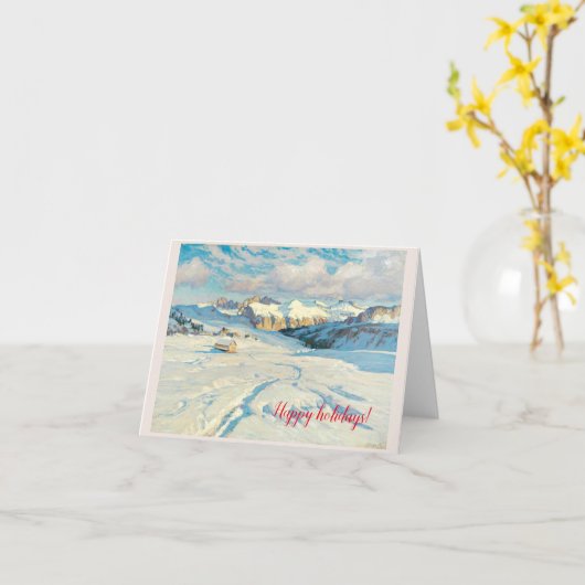 Winterlandschaft Karte (Gelbe Blume)