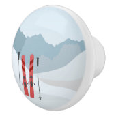 Winterlandschaft Keramikknauf (Rechts)