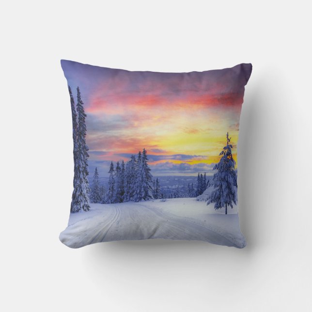 Winterlandschaft Kissen (Vorderseite)