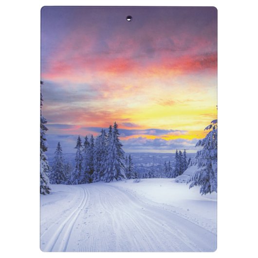 Winterlandschaft Klemmbrett (Rückseite)