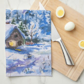 Winterlandschaft Küchentuch (Viertel Falte)