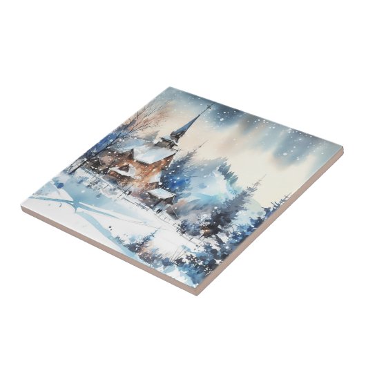 Winterlandschaft Kunst, Dichtung und Musik Fliese (Seite)