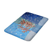 Winterlandschaft "Kunst von Kindern" Badematte (Schrägansicht)