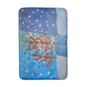 Winterlandschaft "Kunst von Kindern" Badematte (Vorderseite Vertikal)