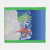 Winterlandschaft "Kunst von Kindern" Fleecedecke (Vorderseite (Horizontal))