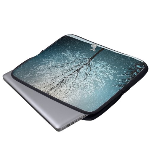 Winterlandschaft Laptopschutzhülle (Vorne Knopf)