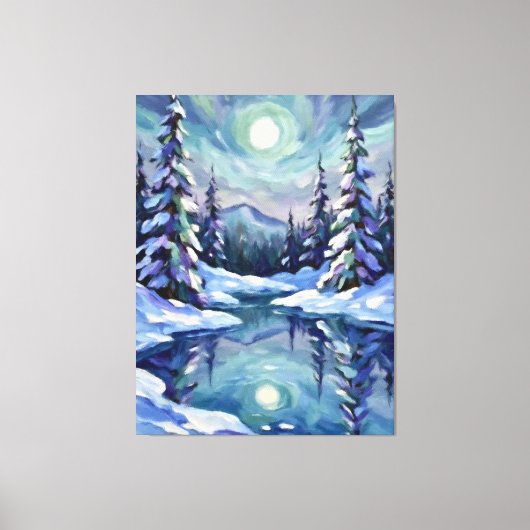 Winterlandschaft Leinwanddruck (Vorderseite)