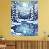 Winterlandschaft Leinwanddruck (Insitu (Wohnzimmer))
