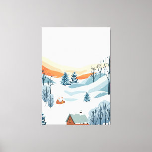 Winterlandschaft Leinwanddruck