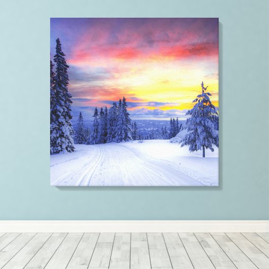 Winterlandschaft Leinwanddruck (Insitu (Holzboden))