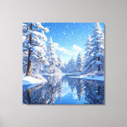 Winterlandschaft Leinwanddruck (Vorderseite)