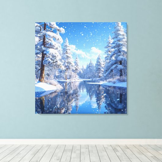 Winterlandschaft Leinwanddruck (Insitu (Holzboden))