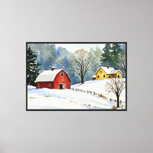 Winterlandschaft Leinwanddruck