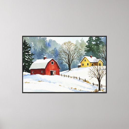Winterlandschaft Leinwanddruck (Vorderseite)