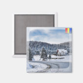 Winterlandschaft Magnet (Vorderseite/Rückseite)