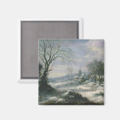 Winterlandschaft Magnet (Vorderseite/Rückseite)