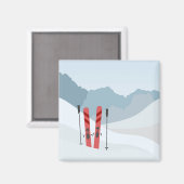 Winterlandschaft Magnet (Vorderseite/Rückseite)