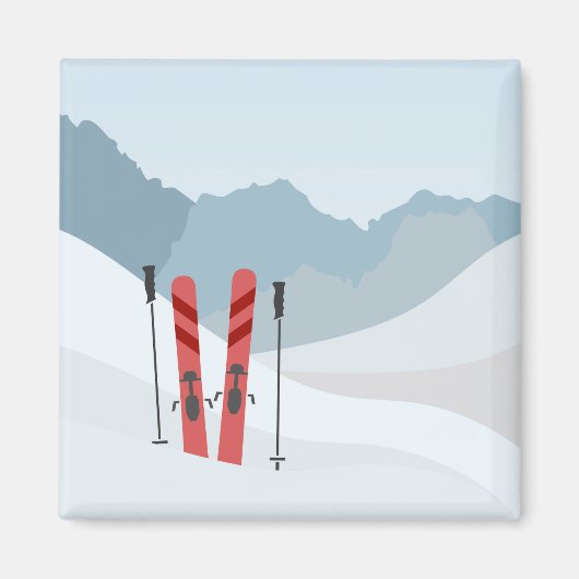 Winterlandschaft Magnet (Vorne)