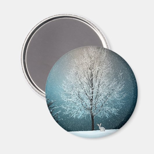 Winterlandschaft Magnet (Vorderseite/Rückseite)