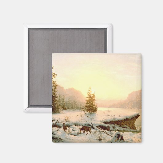 Winterlandschaft Magnet (Vorderseite/Rückseite)