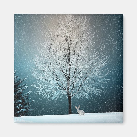 Winterlandschaft Magnet (Vorne)